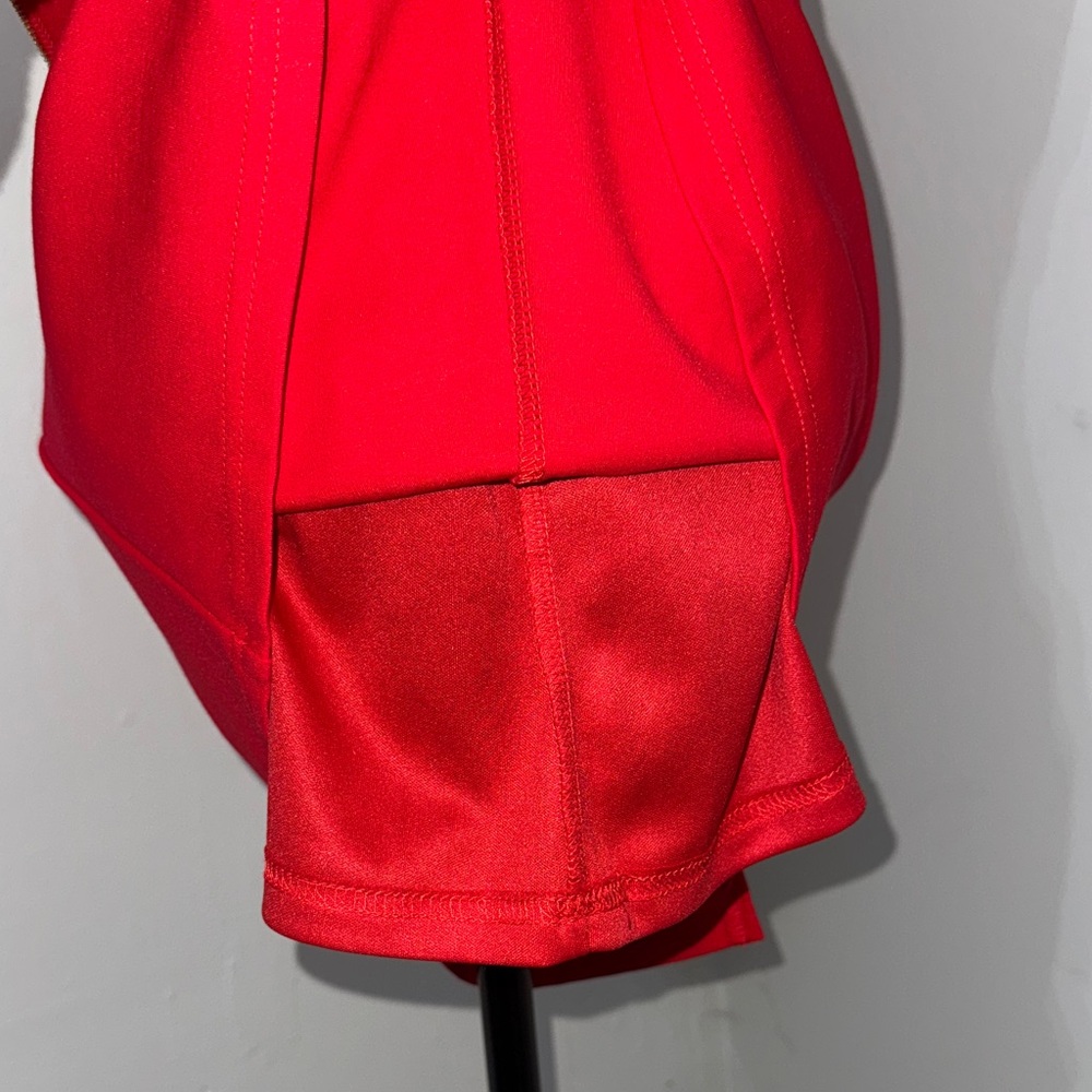 White Birch Bold Red Ruched Mini Dress - Picture 8 of 10